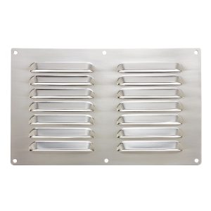 MAP BRUSHED STINLESS STEEL LOUVRE VENT 9 INCH X 6 INCH