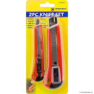 MARKSMAN RETRACTABLE UTILITY KNIFE SET Pack Of 2