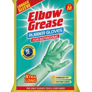 ELBOW GREASE ANTIBACTERIAL BATHROOM CLEANING GLOVES MEDIUM