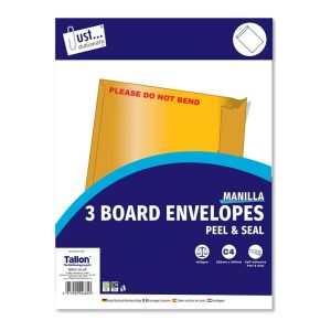 JUST STATIONERY BOARD ENVELOPES Pack Of 3 265 X 350MM