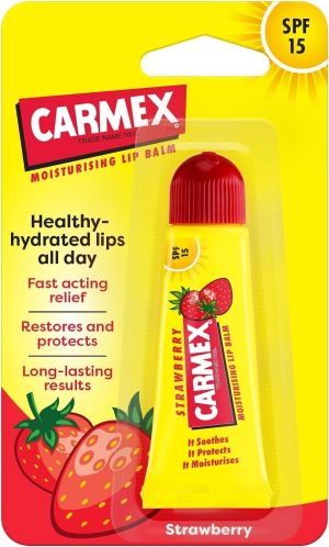 CARMEX MOISTURISING LIP BALM TUBE STRAWBERRY 10GM