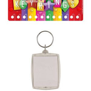 KOOL PHOTO HOLDER CLEAR KEYRING Pack Of 12