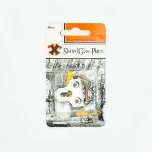 SHAW X NICKLE PLATED SLOTTED GLASS / FRAME PLATES 31MM Pack Of 4