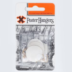 SHAW X GUMMED HANGERS WITH BRASS HEAD PINS POSTER HANGERS Pack Of 6