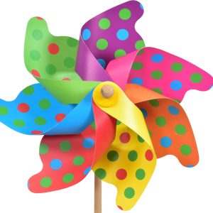 KANDY TOYS DIA HOT COLOUR DOT PRINT WINDMILL 31CM