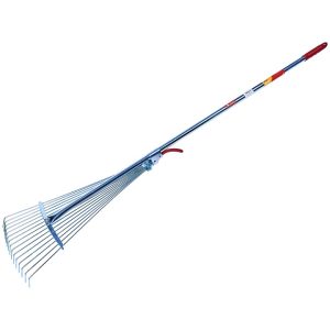 AMTECH 15 TOOTH ADJUSTABLE LAWN RAKE WITH HANDLE
