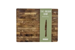 APOLLO ENDGRAIN TEAK BOARD 30 X 24CM