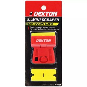 DEKTON MINI PLASTIC SCRAPER 5" WITH 5PCS BLADE