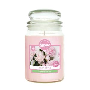 AIRPURE BLUSH PEONY SCENTED JAR CANDLE 510G UP TO 120HRS