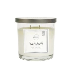 AIR PURE 2 WICK SIGNATURE COLLECTION CANDLE LIME BASIL & MADRAIN 310GM