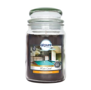 AIRPURE MAN CAVE SCENTED JAR CANDLE 510G UP TO 120HRS