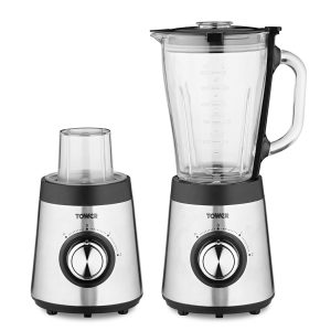 TOWER STAINLESS STEEL GLASS JUG TABLE BLENDER 500W