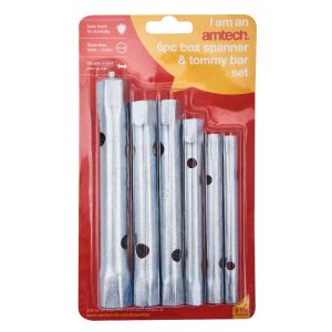AMTECH 6PCS BOX SPANNER & TOMMY BAR SET
