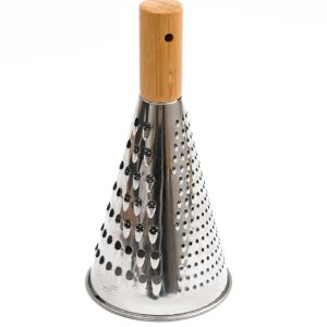MULTI CHEESE GRATER 25 X 11 CM STAINLESS STEEL WOODEN HANDLE