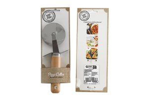 19CM WOOD HANDEL STEEL PIZZA CUTTER