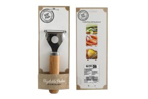17CM WOOD HANDEL STEEL FRUIT PEELER