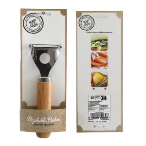 17CM WOOD HANDEL STEEL FRUIT PEELER