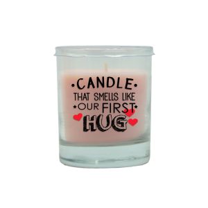 LUMAR AROMATIC CHERRY CAKE SCENTED HUG GLASS CANDLE JAR