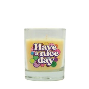 LUMAR AROMATIC CARRIBEAN SCENTED HAVE A NICE DAY GLASS CANDLE JAR