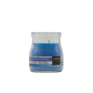 LUMAR AROMATIC OCEAN BREEZE SCENTED YOGURT GLASS CANDLE JAR 100GM 24HRS