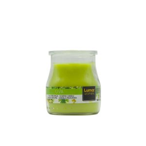 LUMAR AROMATIC GRAPE SCENTED YOGURT GLASS CANDLE JAR 100GM 24HRS