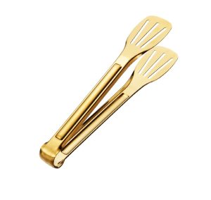 GOLD PLATED FOOD SERVING SERVING TONG 30CM (SLOTTED)
