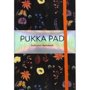 PUKKA A5 BLOOM SOFT COVER NOTEBOOK BLACK 192 PAGES