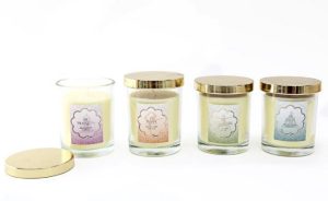 ASSORTED FRAGNANCE YOGA CANDLE POT WITH LID 9CM X 8.5CM