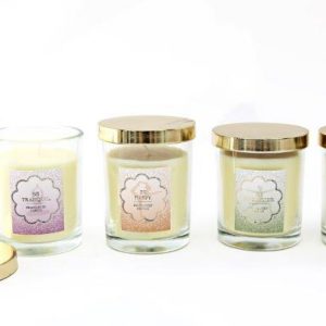 ASSORTED FRAGNANCE YOGA CANDLE POT WITH LID 9CM X 8.5CM