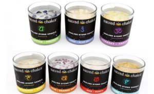 ASSORTED FRAGNANCE CHAKRA CANDLE POT WITH LID 8CM X 7CM