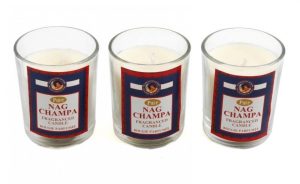 PURE NAGCHAMPA CANDLES IN GLASS JAR 6CM X 5CM Pack Of 3