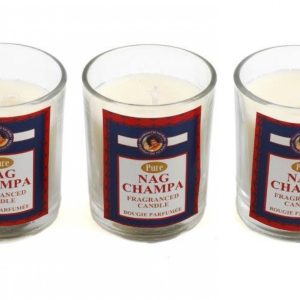 PURE NAGCHAMPA CANDLES IN GLASS JAR 6CM X 5CM Pack Of 3