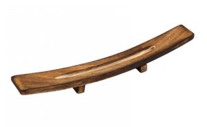 WOODEN CRUVERD INCENSE STICK HOLDER 28CM