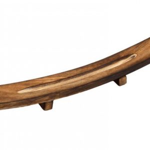 WOODEN CRUVERD INCENSE STICK HOLDER 28CM