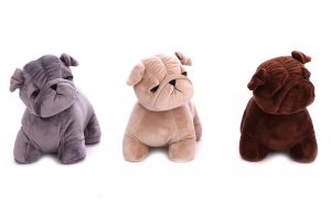 ASSORTED COLOUR PUG DOOR STOP 25CM X 21CM X 15CM