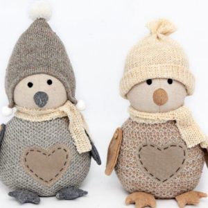 ASSORTED COLOUR PENGUIN DOOR STOP 27 X 15CM