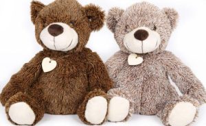 ASSORTED COLOUR FLUFFY BEAR DOOR STOP 25CM