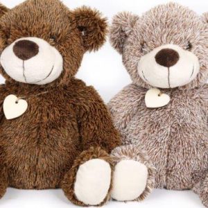 ASSORTED COLOUR FLUFFY BEAR DOOR STOP 25CM