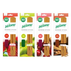BLOOME ASSORTED FRAGRANCE INCENSE STICKS AND HOLDER Pack Of 50