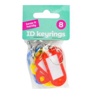 KEEP IT HANDY ASSORTED ID KEYRING 8/PK
