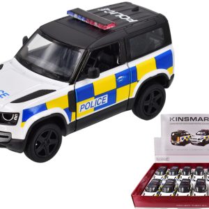 LAND ROVER DEFENDER APX 5 INCH POLICE DIECAST TOY CAR