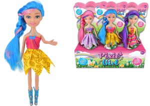 PIXIE GIRL ASSORTED BENDABLE DOLL 9" / 23CM