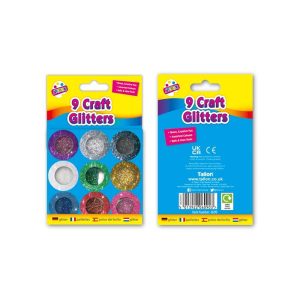 ARTBOX 9 PCS METTALIC COLOUR GLITTER POTS