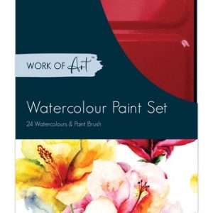 WORK OF ART 24 PCS WATERCOLOUR & BRUSH PAINT SET