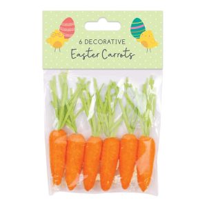 TALLON EASTER CARROT DECORATIONS Pack Of 6