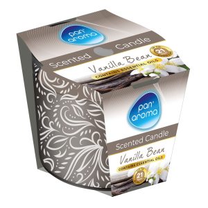 PAN AROMA SCENTED PRINTED GLASS CANDLE - VANILLA BEAN