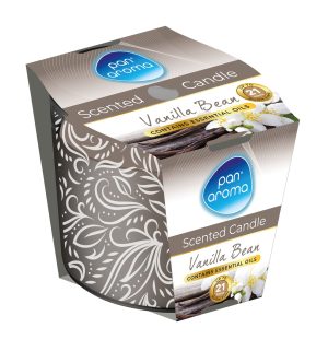 PAN AROMA SCENTED PRINTED GLASS CANDLE - VANILLA BEAN