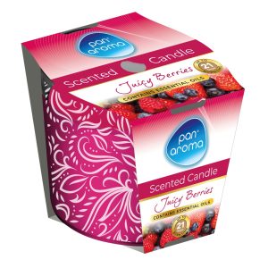 PAN AROMA SCENTED PRINTED GLASS CANDLE - JUICY BERRIES