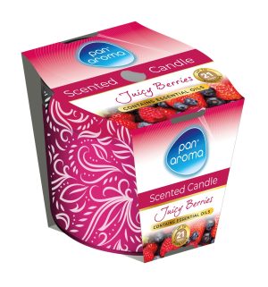 PAN AROMA SCENTED PRINTED GLASS CANDLE - JUICY BERRIES