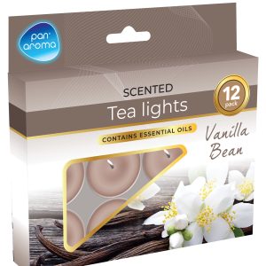 PAN AROMA SCENTED TEA LIGHTS CANDLE Pack Of 12 - VANILLA BEAN